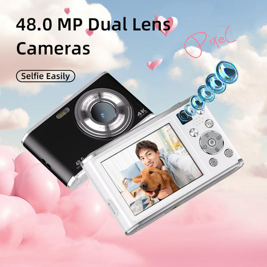 DC306 Digitalkamera med Dubbla Kameror – 24MP, Autofokus och 2,4" LCD