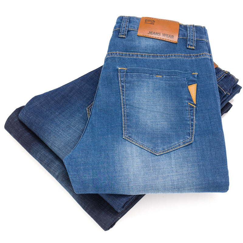 Herrjeans Stretch Straight Fit – Business Korean Style för Herr 2026