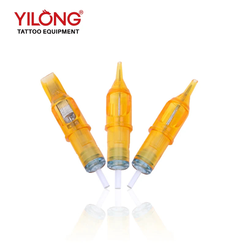 20pcs Yellow Dragonfly Tattoo Cartridge Needle 1 3 5 7 9 11 13 14 15 RL RM RS M1 For Tattoo Machine Pen Needle Accessories