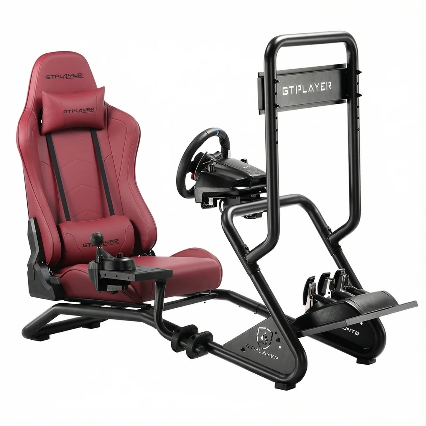 GTPLAYER Simulator Cockpit Racing Simulator steering wheel stand with 3D stereo speakers monitor Mount