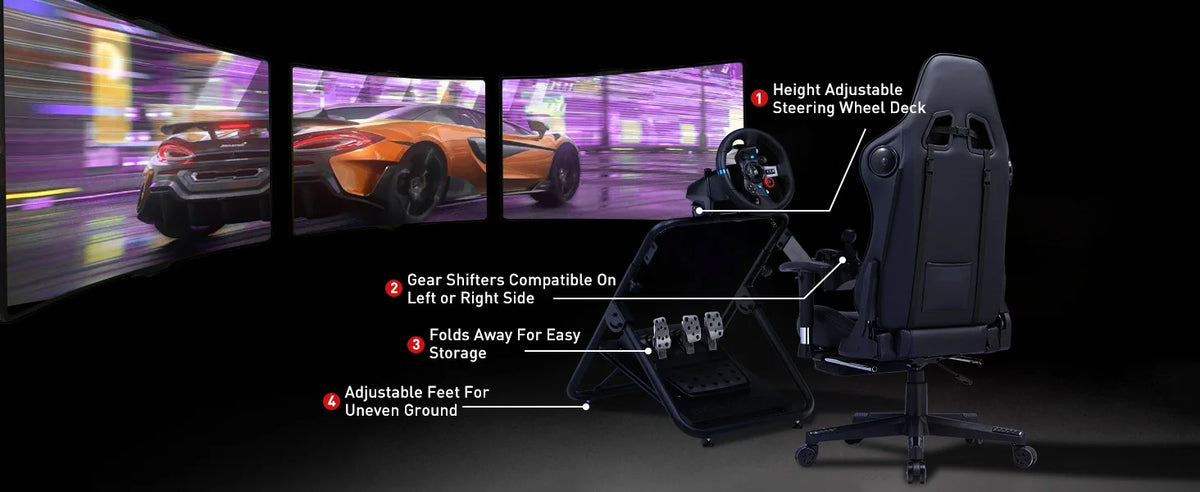 GTPLAYER steering wheel Sim Racing Steering Wheel Stand G920 G29 G25 G27 G923 T300RS with Mount