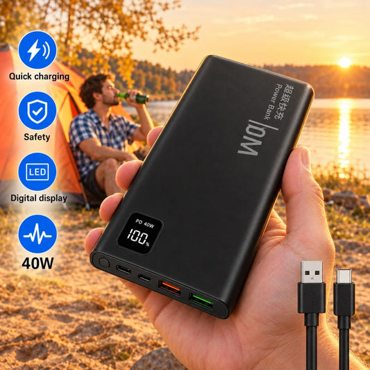 Magnetisk powerbank 20 000 mAh med USB-C och digital display