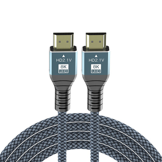 Flätad HDMI-kabel i Nylon och Aluminium – 4K60 eller 8K60, 1 m