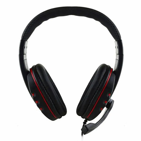 Gaming Headset 3,5mm Over-Ear – HD-mikrofon Omnidirektionell Stereo PS4 PC Smartphone 210x190x90mm Röd Blå