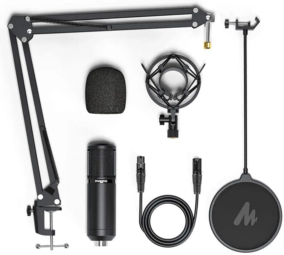 MAONO PM320S XLR Condenser Microphone Kit Professional Cardioid Vocal Studio Recording Mic for Streaming Voice Over Home-Studio