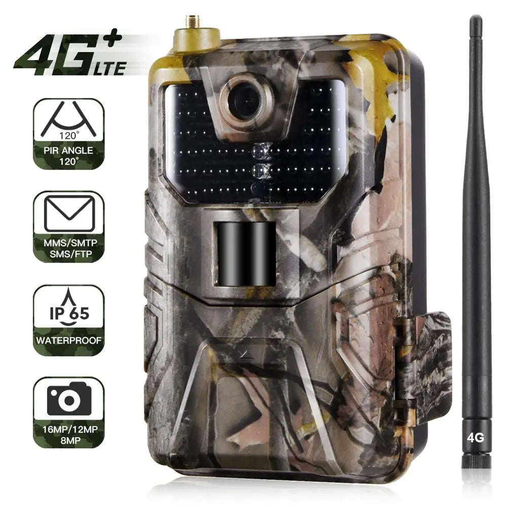 4G FTP SMTP MMS SMS Email Trail Camera Wireless Wildlife Wild Hunting Cameras Cellular Mobile HC900LTE 20MP 1080P Night Vision