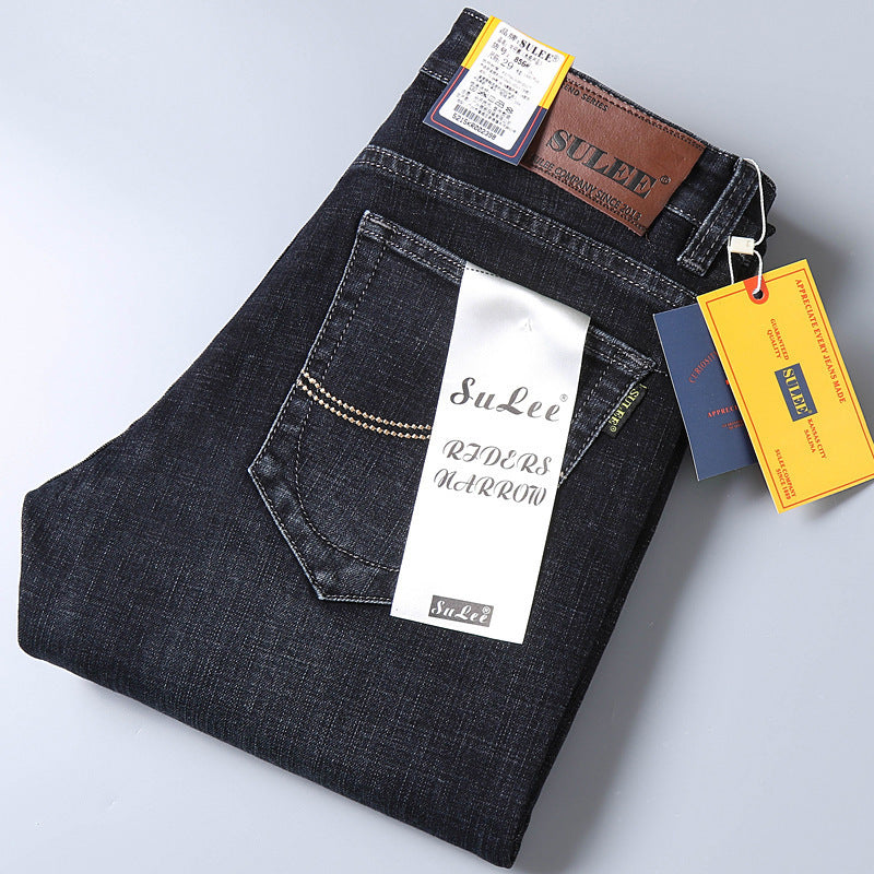 Su Lee Herr Jeans – Elastiska Raka Retrobyxor för Herr 2026