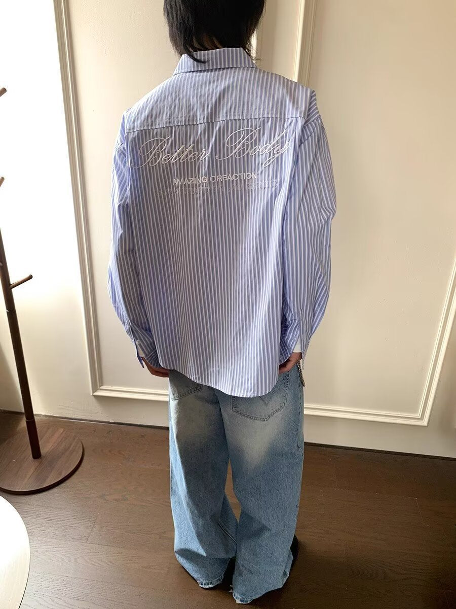 Herrjeans Loose Straight Wide Leg Streetwear Ljusblå för Herr 2026