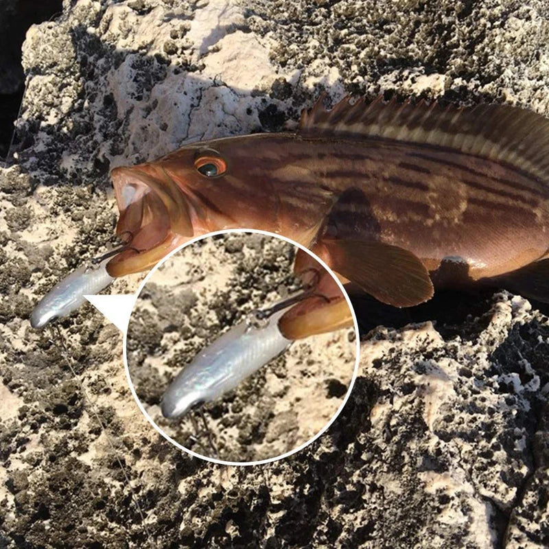 Wobblers Silicone Soft Bait 7.5cm 12g T Tail Swimbait Artificial Rubber Bait Pike for Bass Carp Fishing Lures