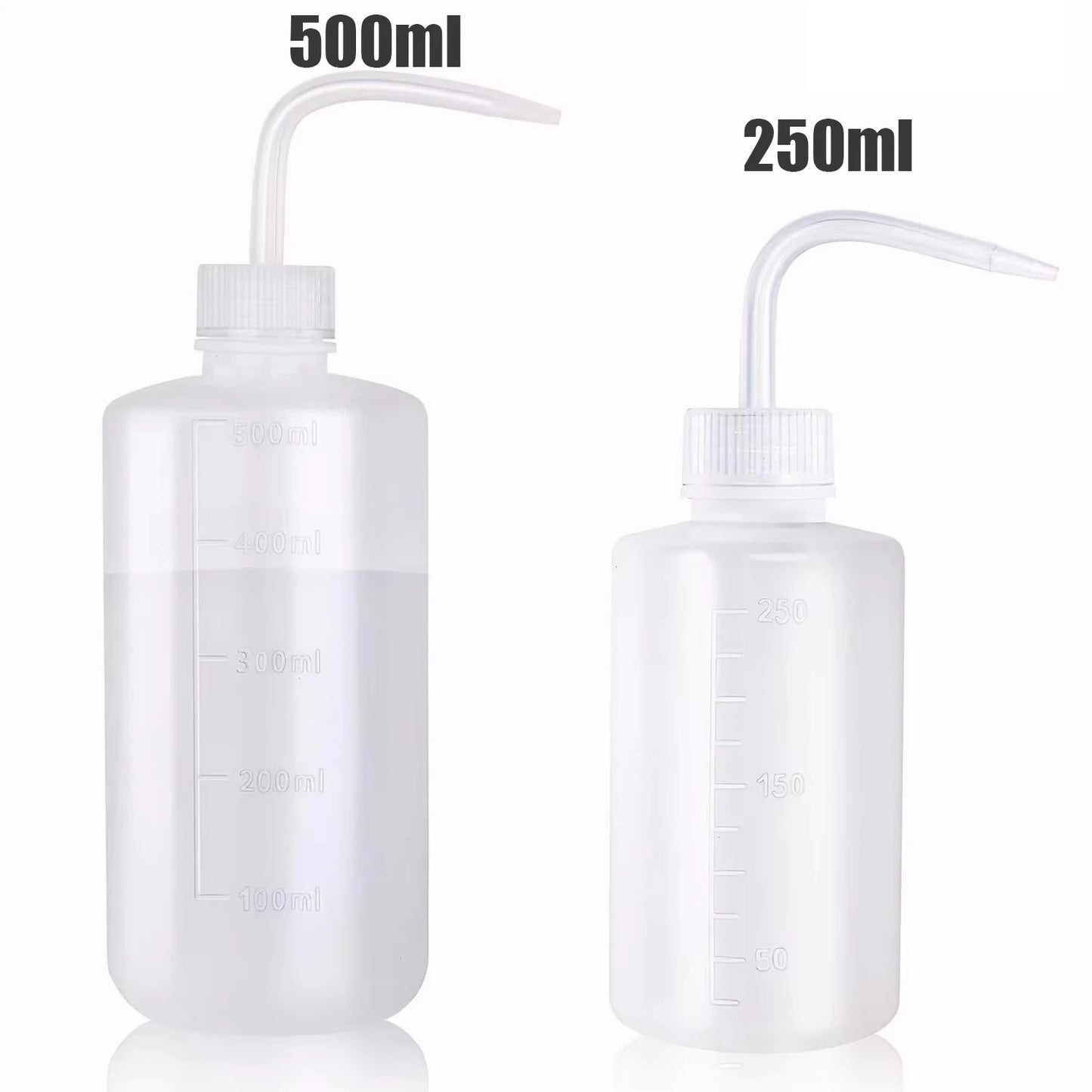 Tattoo Wash Bottle Safety Bottles Watering Tools Plastic Squeeze Bottle with Scale Labels for Succulent Cleaning Washing Tattoo