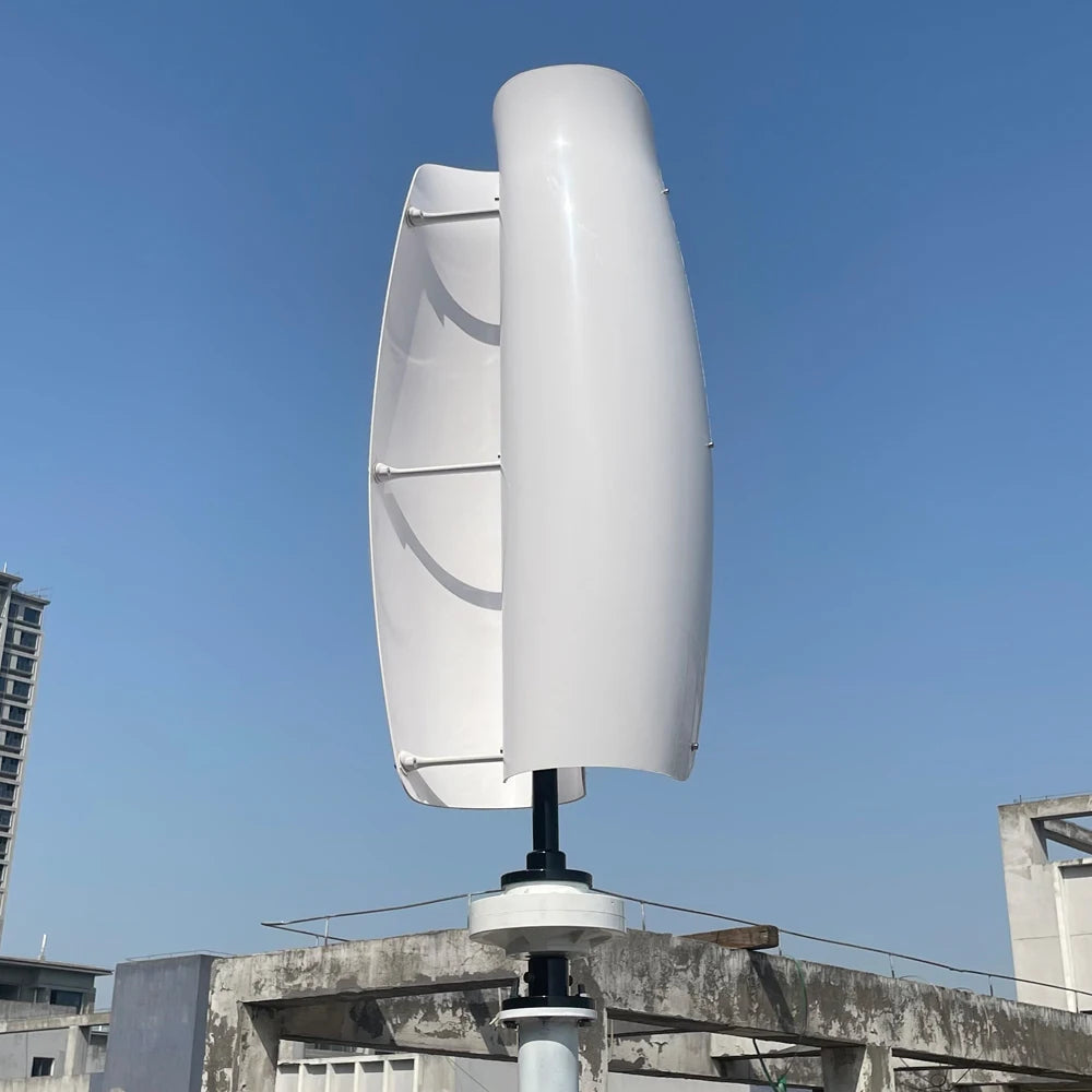 Vertikal Vindturbin 10kW/30kW 12V–220V – Magnetlevitation Kärnlös 2 Blad Nätansluten/Off-Grid Hushåll Båt Gata, 6 Färger