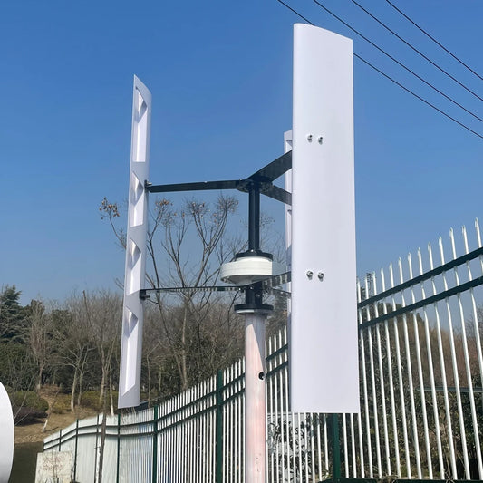 Vertikal Vindturbin 5kW/8kW/10kW 12V/24V/48V – Hybrid MPPT-regulator Off-Grid Inverter, Med eller Utan Bromstrumma