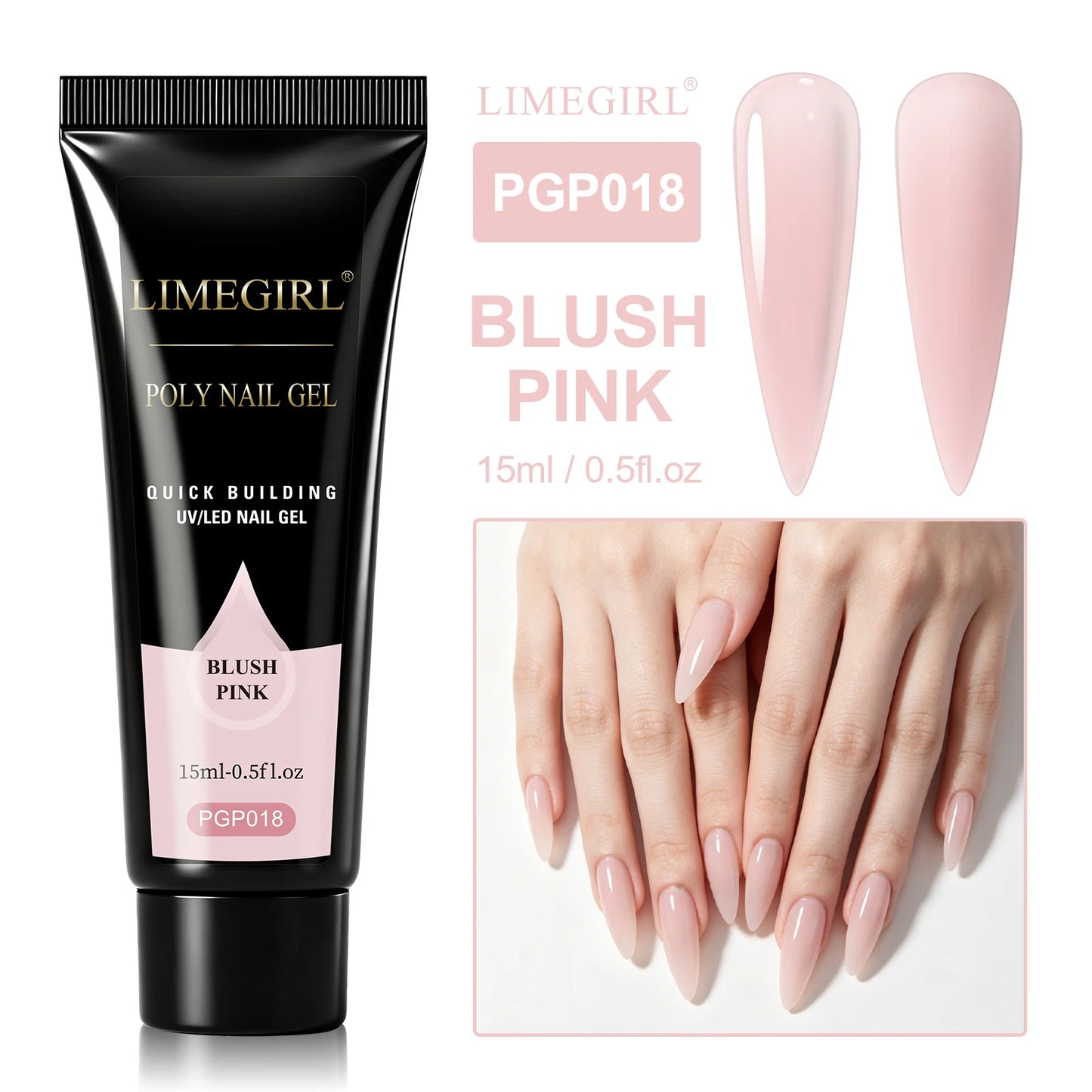 LIMEGIRL 25Colors Poly Extension Nail Gel For Nails Art Acrylic Manicure Design UV Varnishes Semi Permanent Quick Extension Gel