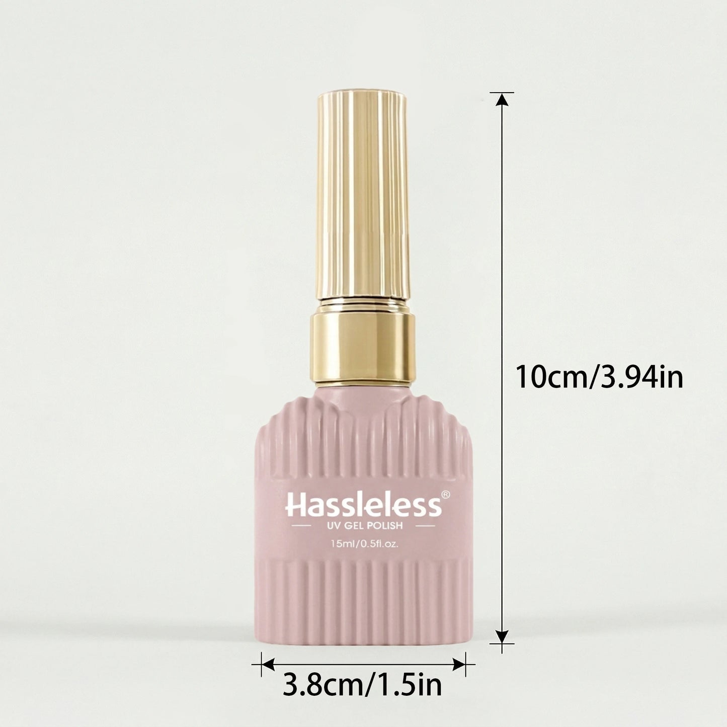 Hassleless #05 Nude Pink Gel Nail Polish 15ml, UV/LED Cured, Soak-Off, Glossy Finish, Natural Sheer Color for Daily Manicure