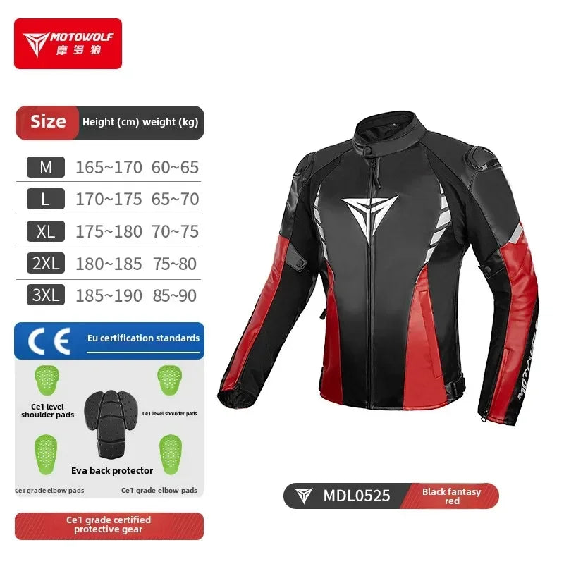 CE Certified Motorbike Leather Jacket for Men Autumn Winter Warm Windproof Riding Coat with Removable Liner Motorcycle Jacket