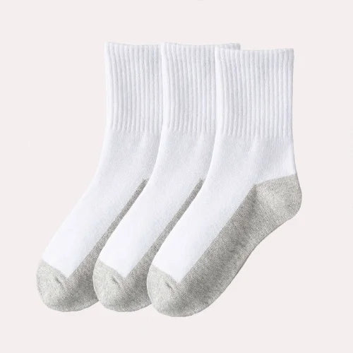 3 Pairs/set Children's Socks Spring Autumn Kids Boys Cotton White Sports Student Home Teenagers Socks For Daily Life 4-16Years
