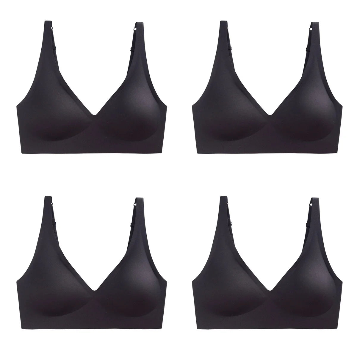4Pcs/Set Seamless Bras For Women Wireless Brassiere Soft Padded Underwear Female Push Up Underwear Sexy Lingerie Intimates S-5XL