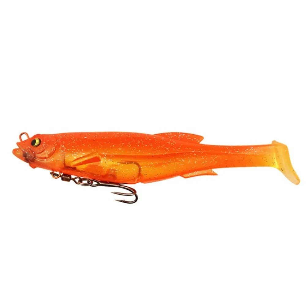 1PC 9cm/9g 12.5cm/21g Zander Pike Fishing Lures Swimbait Paddle Tail Realistic Soft Plastic Lure With Salwater Freshwater Hook