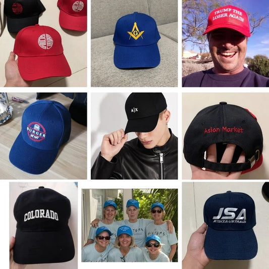 Customized LOGO Men's And Women's Adjustable Baseball Cap Printed Embroidery Peaked Cap Casual Solid Color Hip-Hop Hat