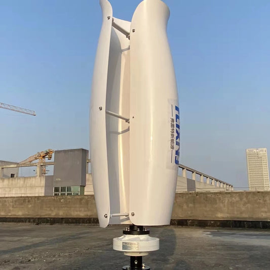 Vertikal Vindturbin 10kW/30kW 12V–220V – Magnetlevitation Kärnlös 2 Blad Nätansluten/Off-Grid Hushåll Båt Gata, 6 Färger