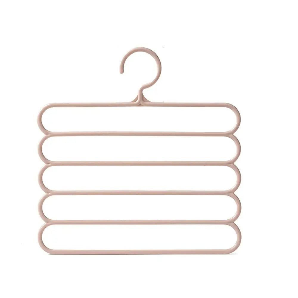 5 Layers Trousers Hangers Household Multi-layer Thickened Clothes Storage Holders Multifunctional Pants Towel Scarfs Racks