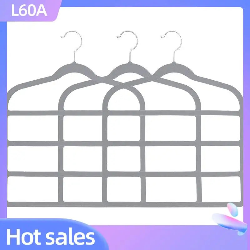 L60A Hangers, Space-Saving Multi-Tier Closet Organizers For,Trousers, Skirts, Scarves,Non-Slip Vertical Storage