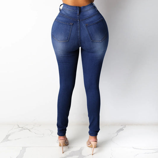 Dam Slim Jeans 2026 – Pencil Pants Hög Midja Ankellängd Denim, S–XXL