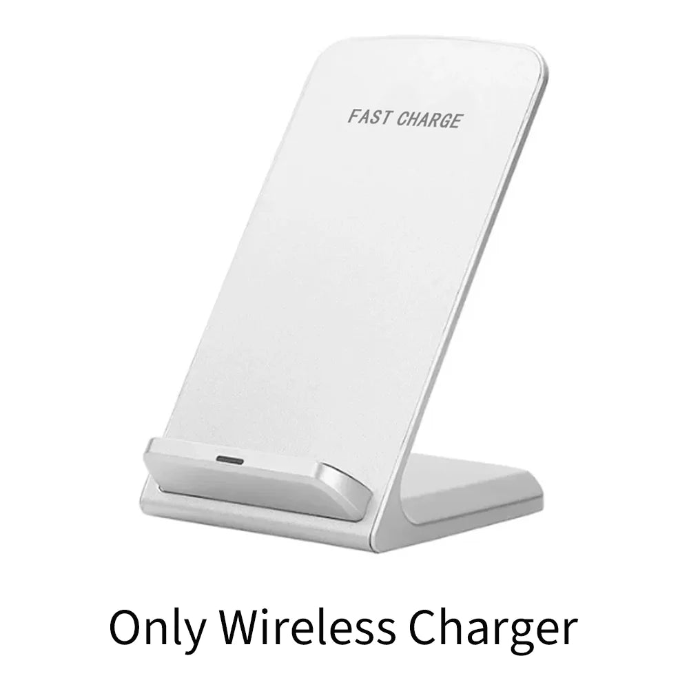 Fast Wireless Charging Stand Compatible with Samsung S24/S23/S22/S21 Ultra, iPhone 17‑12 Pro Max & Xiaomi Smartphones