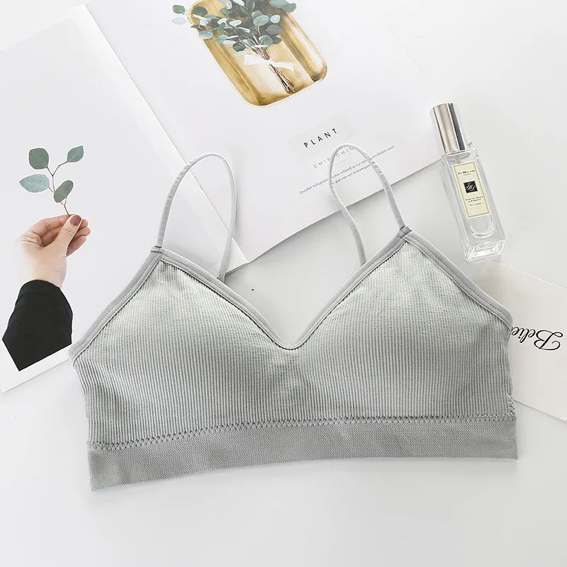 Women Non Wired Bras Seamless Bras Sports Bra Gym Running Push Up Bralette Padded Vest Elastic Brassiere Women Gym Bra Top