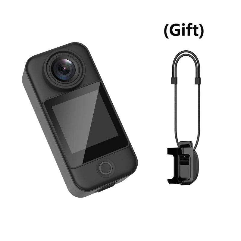 4K VLOGGING Camera C300 SJCAM With Mini Tripod Necklace, Long Battery Six-Axis Gyroscope Anti-Shake Sports Cam for Travel