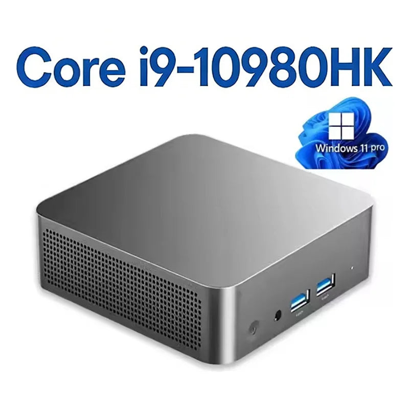 Mini PC Intel Core i9-10980HK 16GB DDR4 – Upp till 2TB SSD Windows 11 Pro WiFi 6 BT5.2 Triple 4K Gaming Kontor