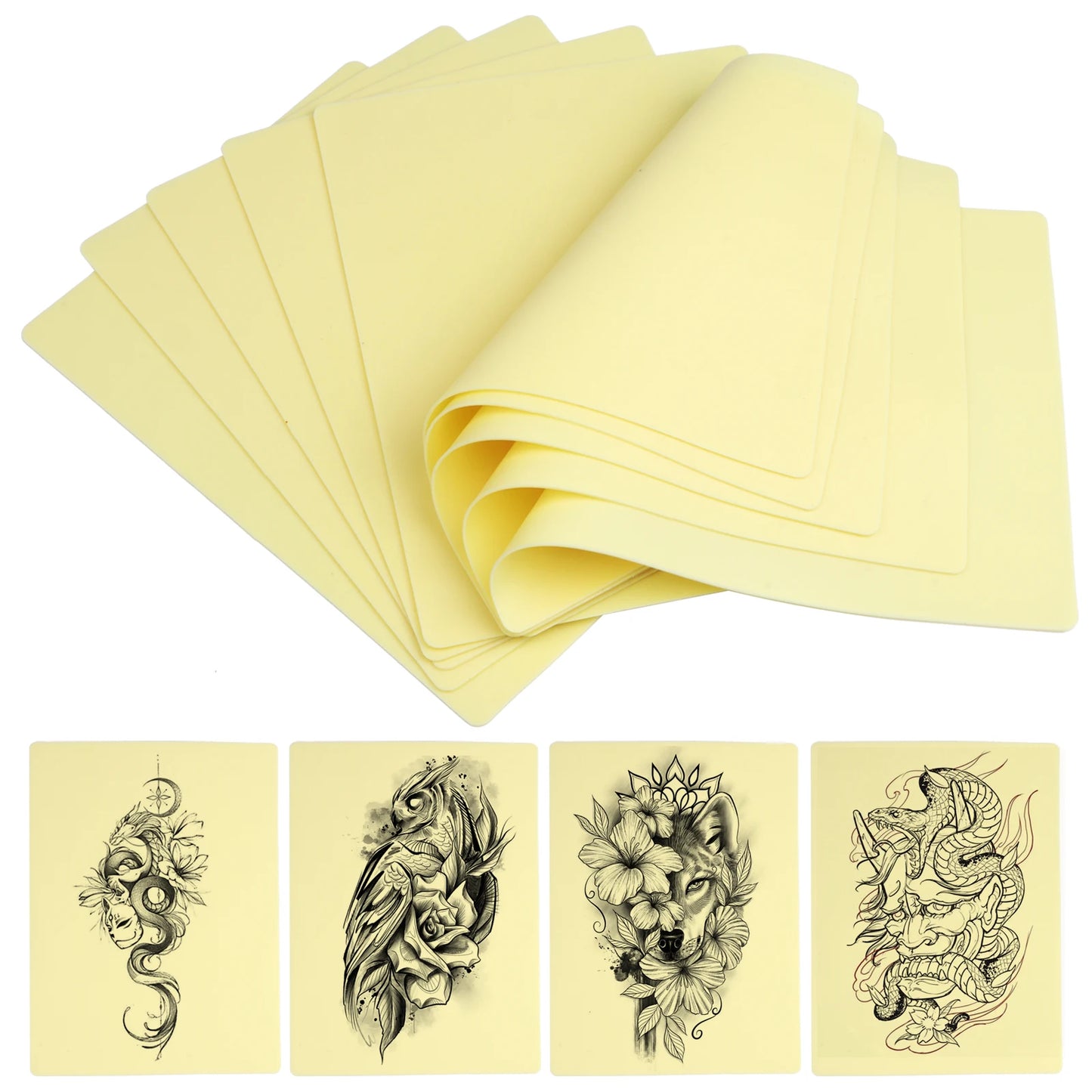 DQFART Tattoo Accessories Set Tattoo Kit with 10Pcs Tattoo Needles 20Pcs Ink Cups Tattoo Practice Skin for Tattoo Supplies