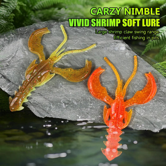 Supercontinent CRAZY nimble Total length 8cm/4.2cm Lobster Soft Lure Fishing Lures Attractive Shrimp odor salt Wobbler