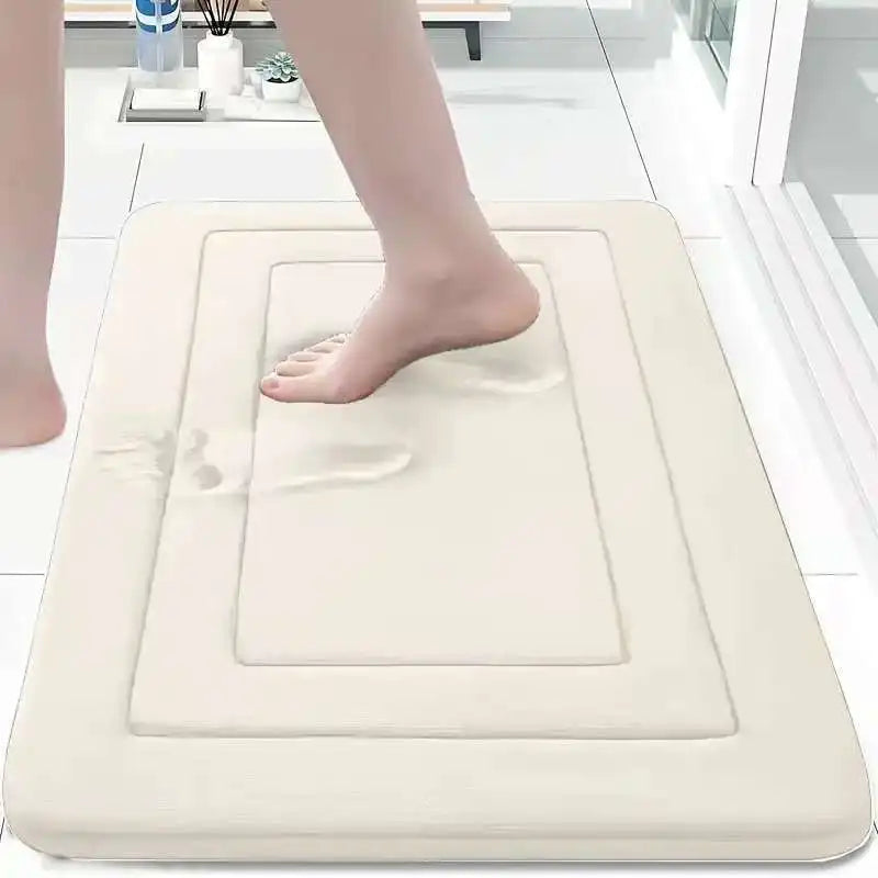 1pc Absorbent Non-Slip Bath Mat | Comfortable Standing Pad for Living Room, Bedroom