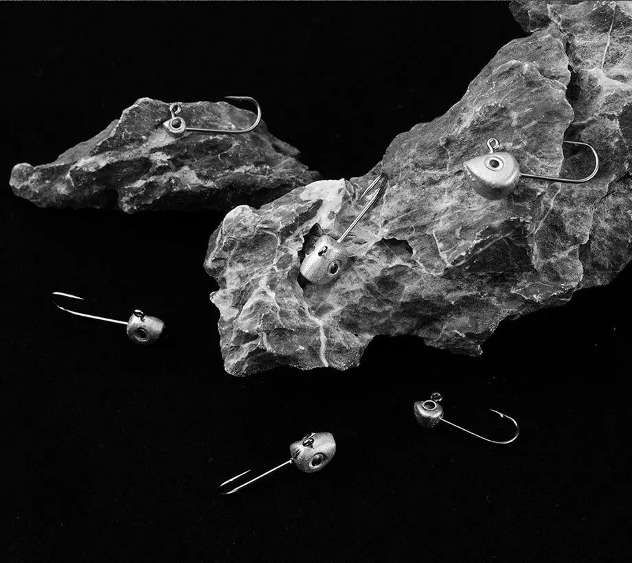 10pcs Mini Jig Head Hook 3D Eyes 0.5g 1g 2g 3g 4g 5g Bass Crappie Fishing Jig Hooks Soft Lure Worm Fishing Lure Hook