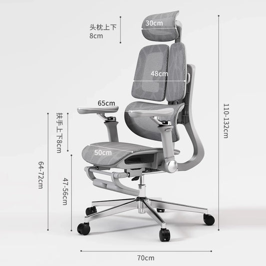 Ergonomisk lyftbar kontorsstol med svankstöd
