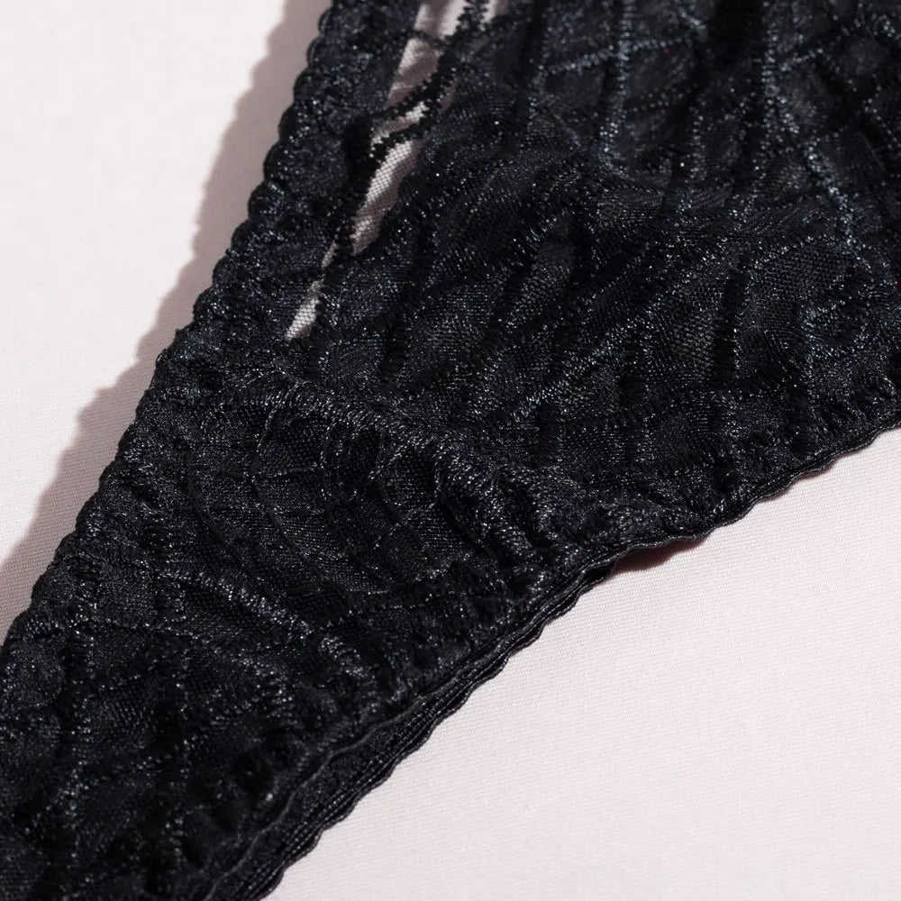 Lace Sexy Lingerie Transparent Hot Porno Lace Erotic Outfit Ladies Sexy Bra Set Romantic Fancy See Through Bra Panties Lingeries