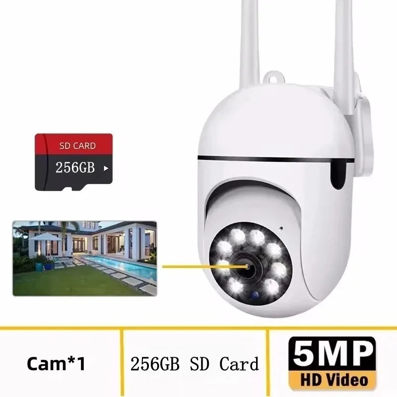 8MP Wifi Wireless Security Surveillance PTZ Camera 2 Lens 8X Zoom Camera 5MP Tracking Two-way Audio Night Color Pet Baby Monitor