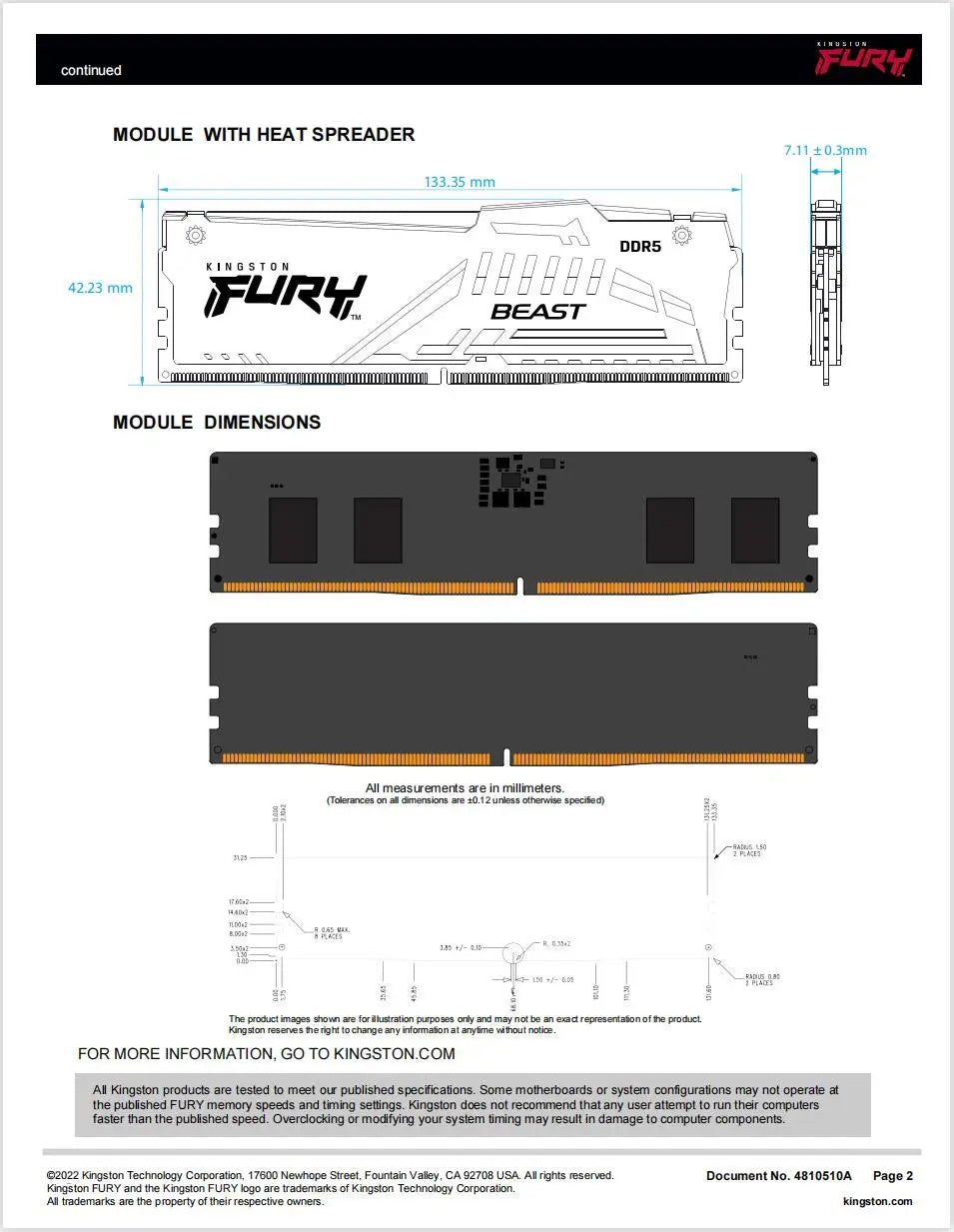 Kingston FURY DDR5 RGB RAM BEAST Desktop Memory 8GB 16GB 32GB Gaming UDIMM Memoria 5200MHZ 560MHZ High Performance Rgb Memory