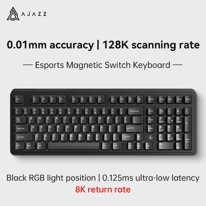 AJAZZ AK980 mekaniskt USB-tangentbord med 98 tangenter, RGB och hot-swap