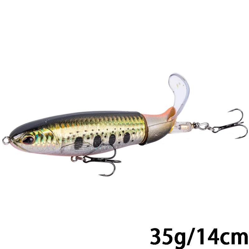 Goture Whopper Popper 10cm/11cm/14cm Topwater FIshing Lure Blowups Pike Baits Rotating Tail Fishing Tackle Crankbait Wobblers