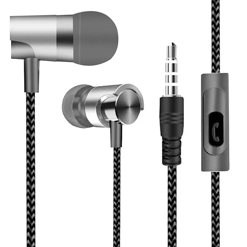 9D Stereo Wired Headset Bass With Mic Earphone In-Ear Headphones 3.5mm Wired Earphone Noise Canceling Headset For Huawei Xiaomi