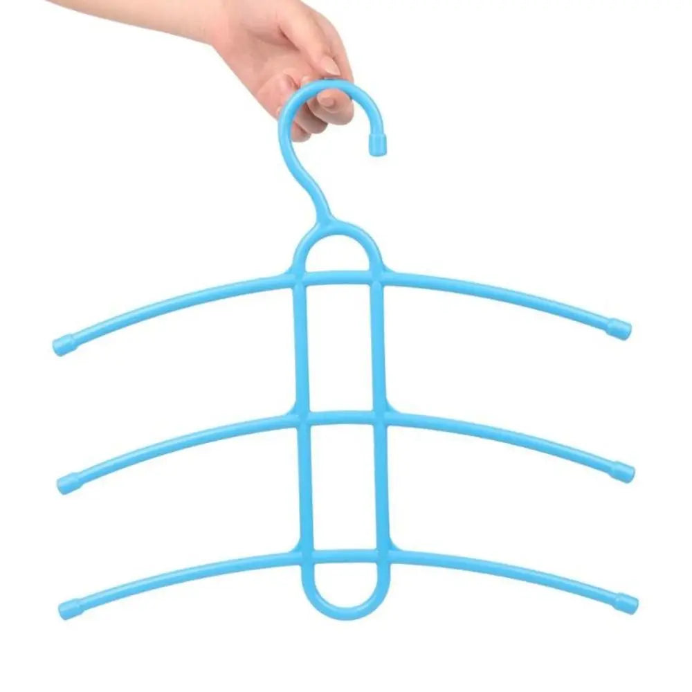New Multifunctional Hanger Hook Fishbone Clothes Hanger Clothes Rack Wardrobe Organizer Space 3 Layer Saver
