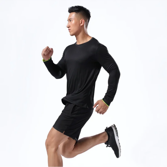 Långärmad Funktionströja med Eget Tryck eller Brodyr – Snabbtorkande Rund Hals Sport Unisex S–5XL (Asian)