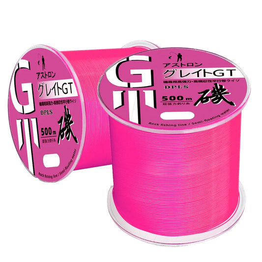 REDTOMATO 500M Pink Half-floating Drift Fishing Lines Monofilament Nylon Fishing-Line Resistance Super Strong Fishing Accessory