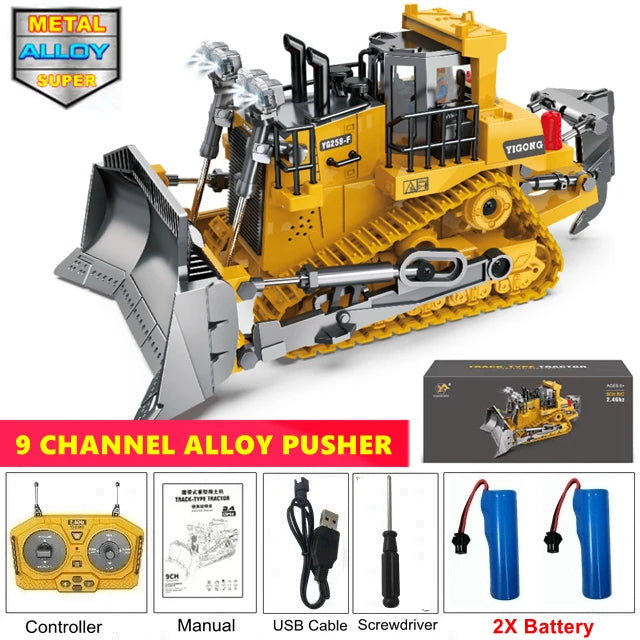 Oike 4WD Radiostyrd Grävmaskin Dumpare Bulldozer RC-bil