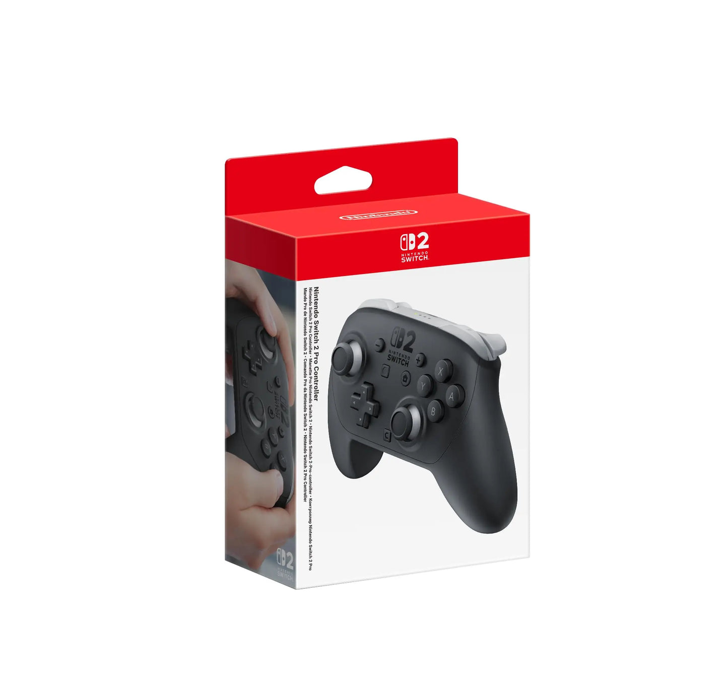 Nintendo Switch 2 Pro Controller – Trådlös, HD Rumble 2, GL/GR-knappar, Amiibo, GameChat, USB-C, Vit