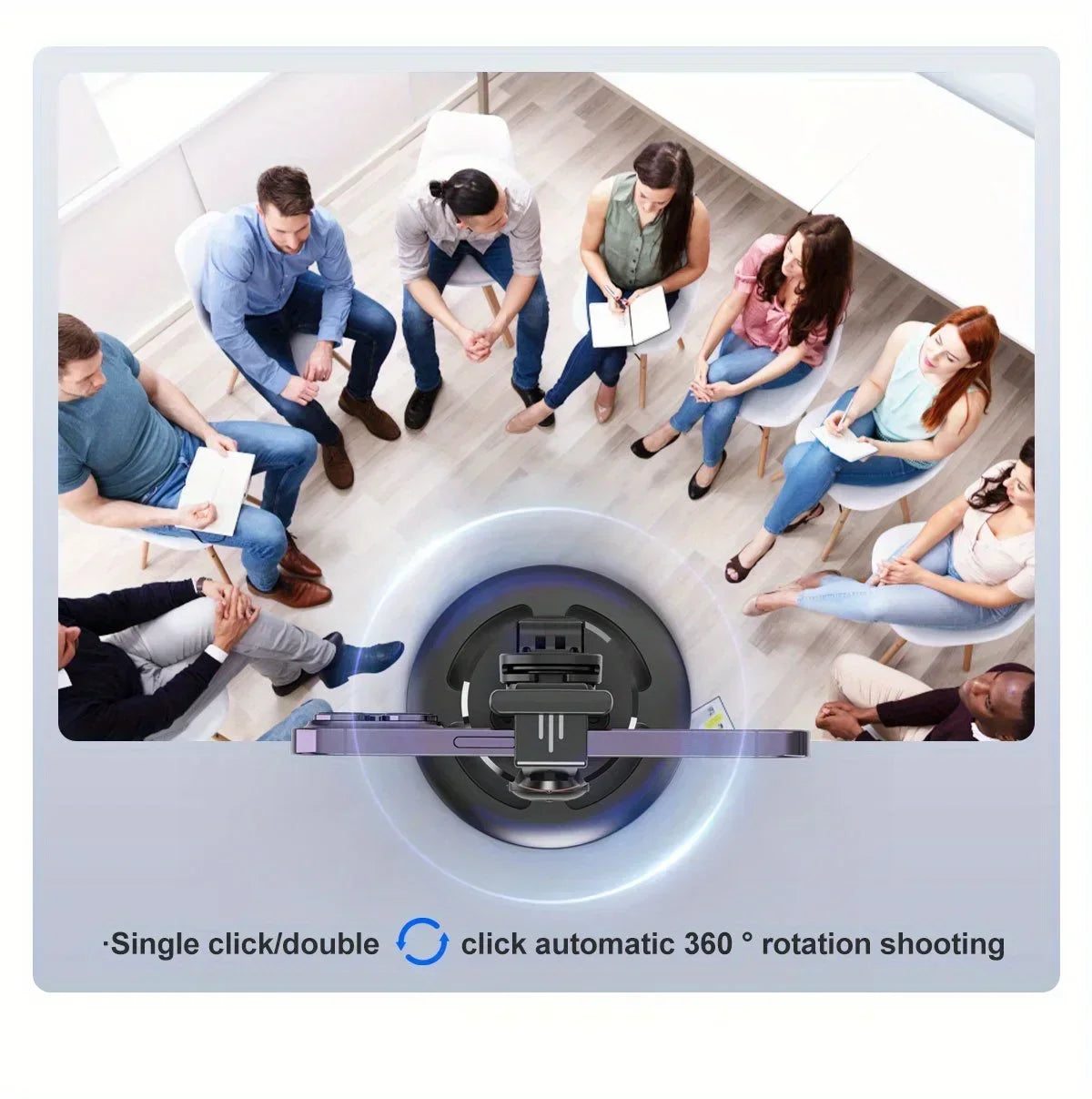 P02 360 ° Rotation Desktop Phone Stand Automatic Face Tracking for iPhone 16 15 Samsung S23 Xiaomi Handheld Gimbal Selfie Stick