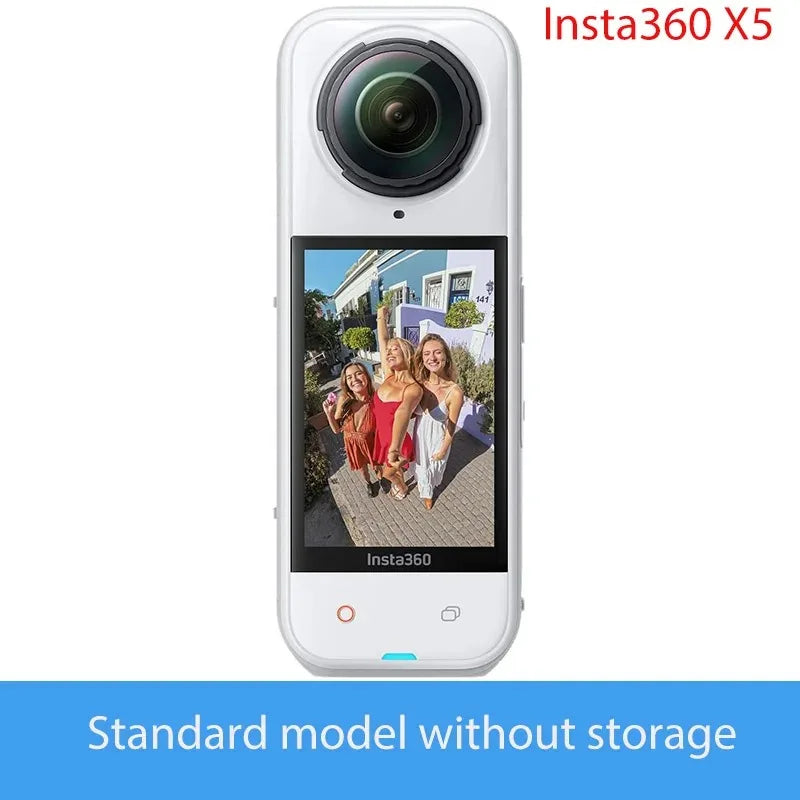 Insta360 X5 Waterproof Action Camera 8K 360° HDR Video Enhanced Low Light Replaceable Lenses 3H Battery Life Triple AI Chip