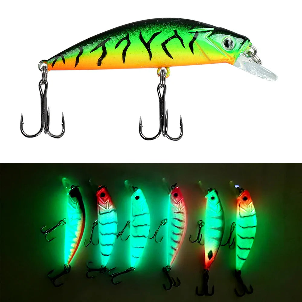 1pcs Sinking Spearhead Biomimetic Bait 5.5cm 6g Luminous Long Throw Sea Fishing Lures Freshwater Glowing Fishing Hard Baits